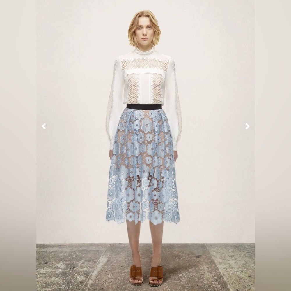 Self-Portrait Baby Blue Floral Lace Skirt (100% Authentic)
Not including Top
